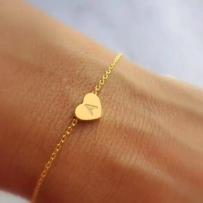 Bracciale personalizzato con cuore d'oro