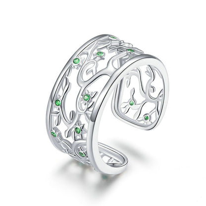 Anello argento albero