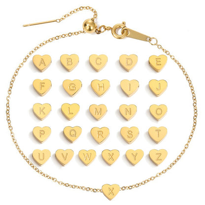 Bracciale personalizzato con cuore d'oro