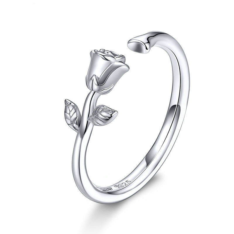 Anello fiore rosa