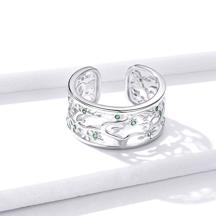 Anello argento albero
