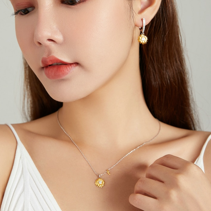 Girasole argento e oro