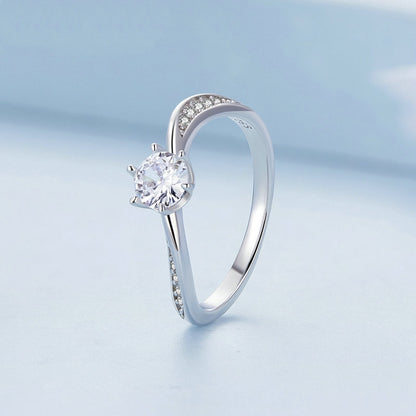 Anello brillante argento
