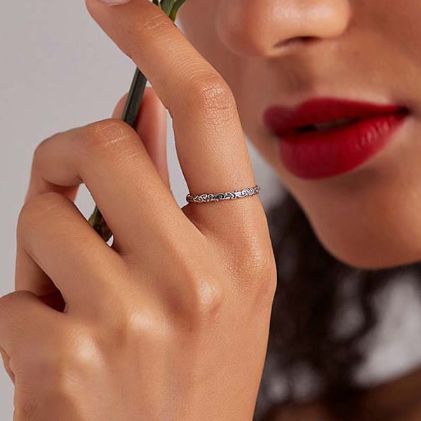 Anello fantasia argento