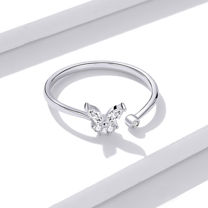 Anello aperto farfalla