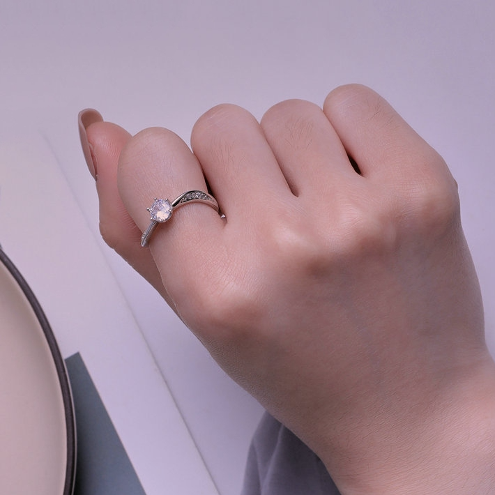Anello brillante argento