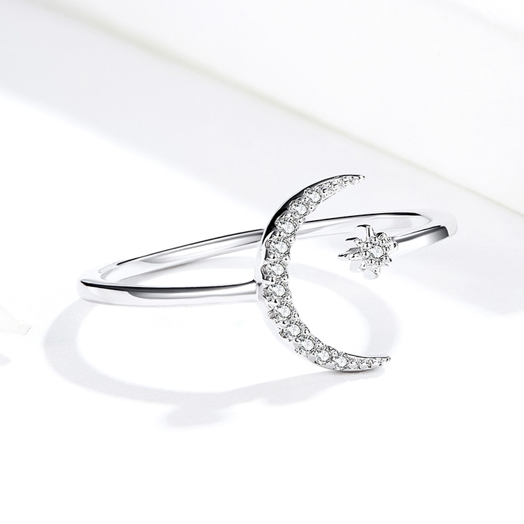 Anello mezzaluna stella