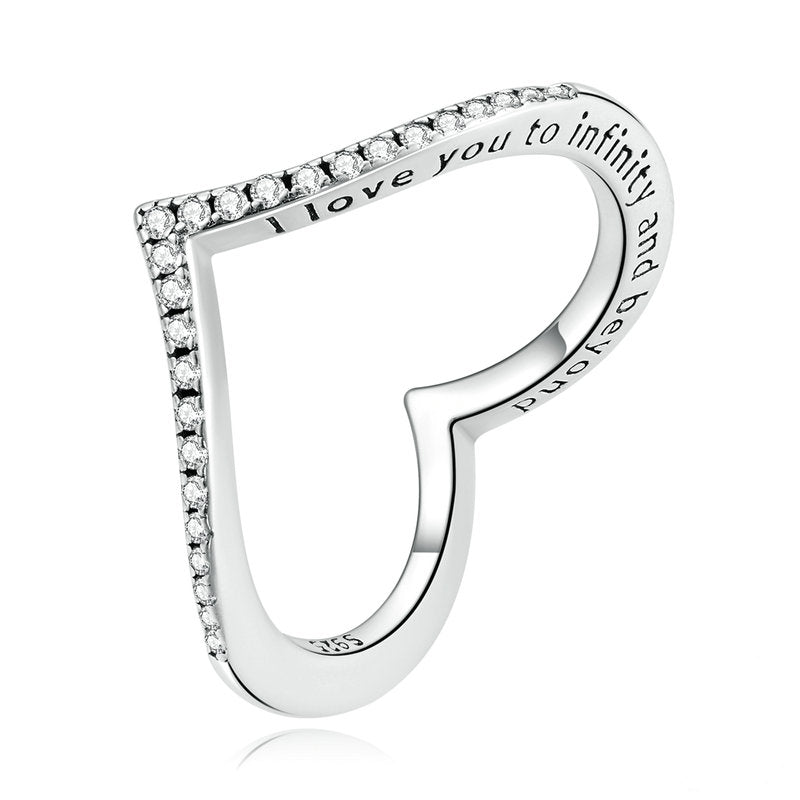 Anello cuore con scritta