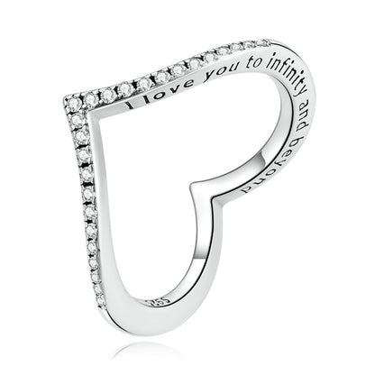Anello cuore con scritta