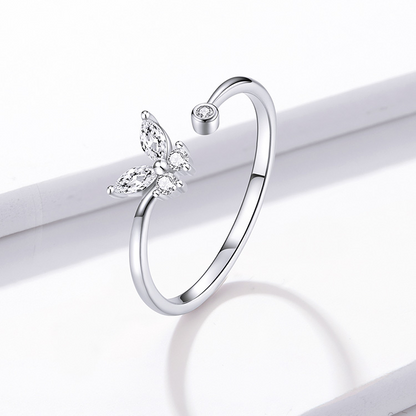 Anello aperto farfalla