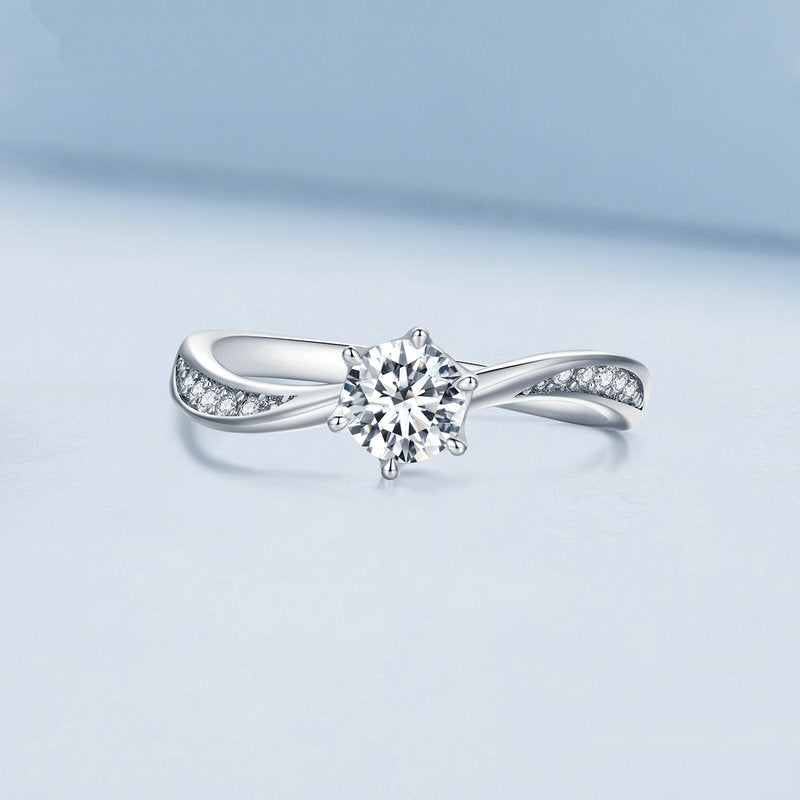 Anello brillante argento