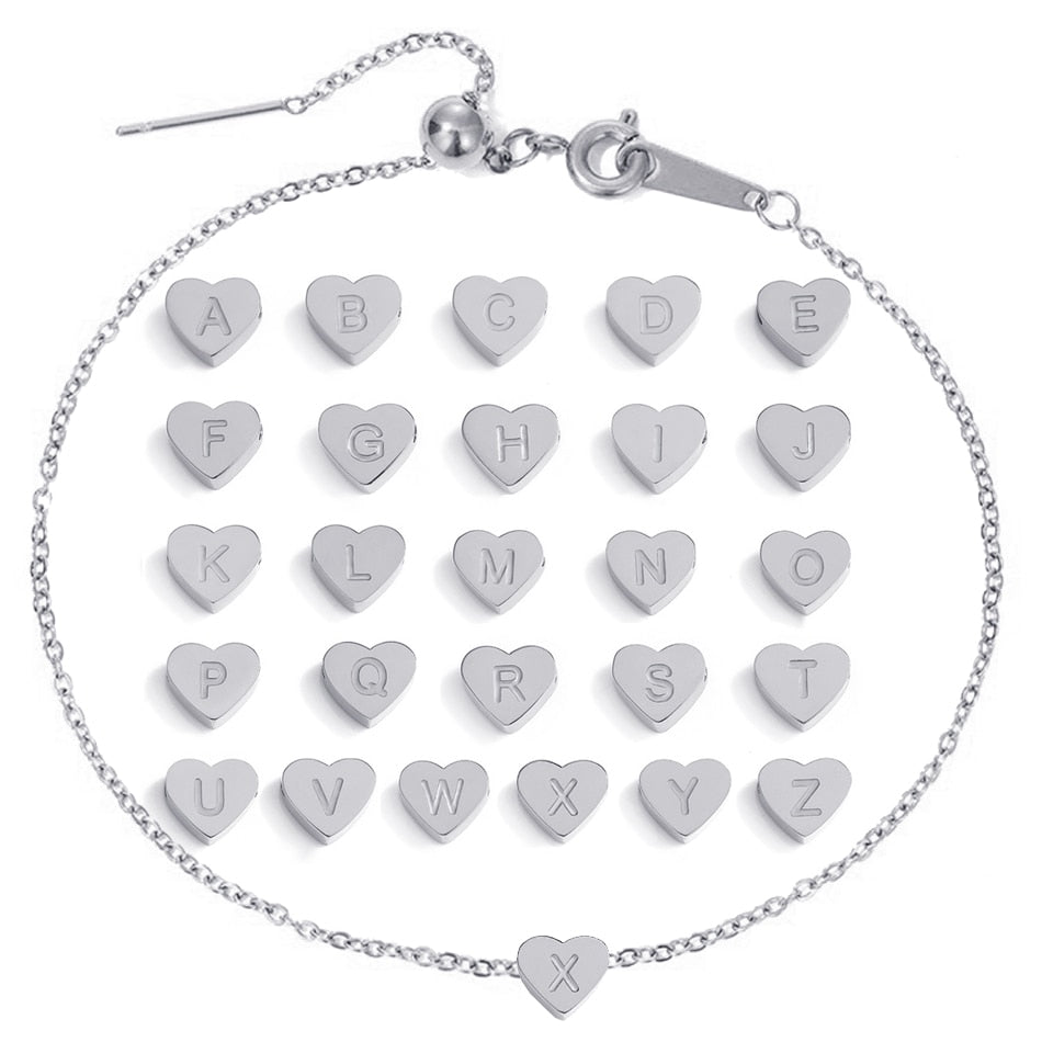 Bracciale personalizzato con cuore d'oro