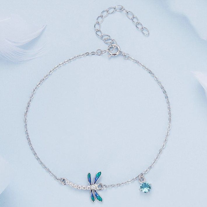 Bracciale libellula azzurra