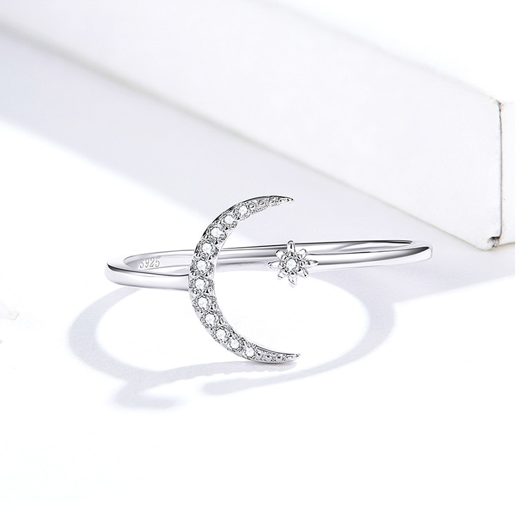 Anello mezzaluna stella