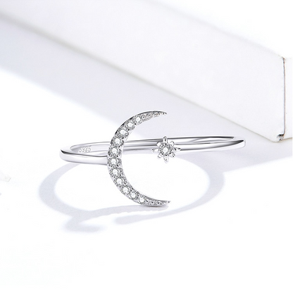 Anello mezzaluna stella