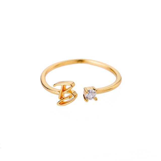 Anello lettera oro