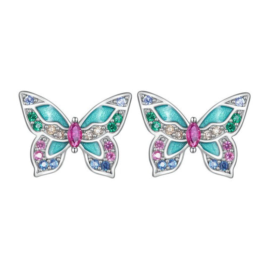 Orecchini argento farfalla