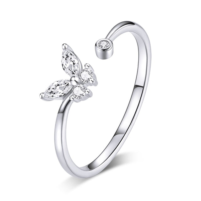 Anello aperto farfalla