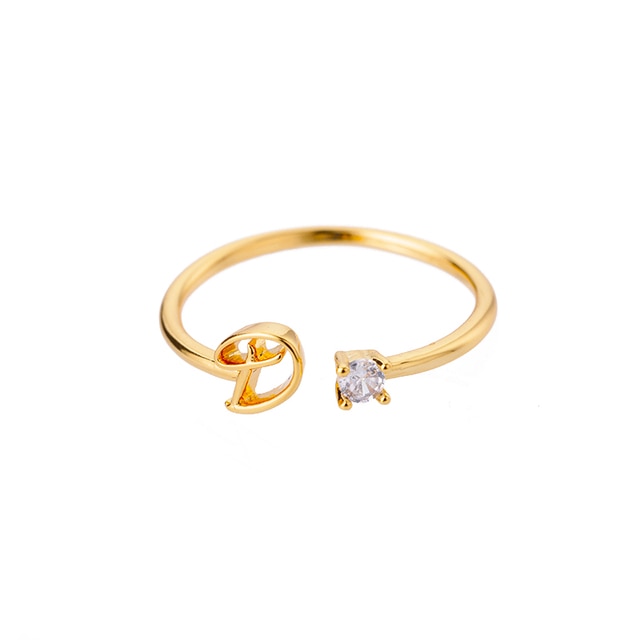 Anello lettera oro