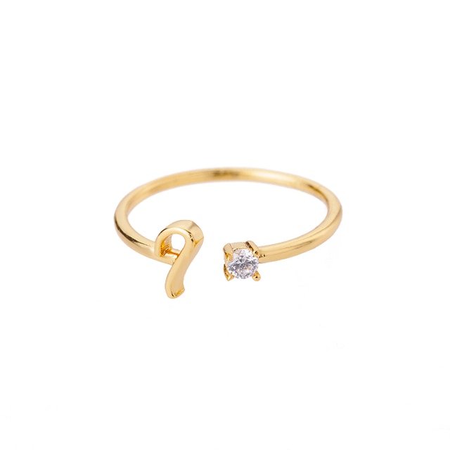 Anello lettera oro