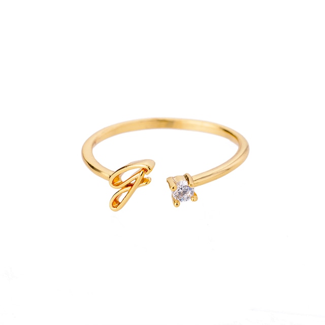Anello lettera oro