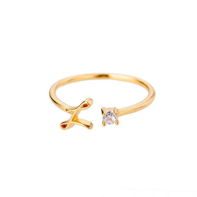Anello lettera oro