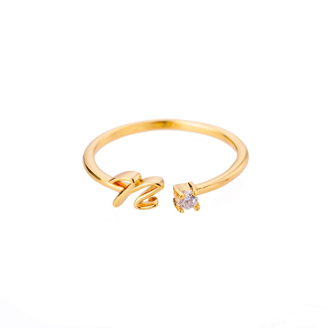 Anello lettera oro
