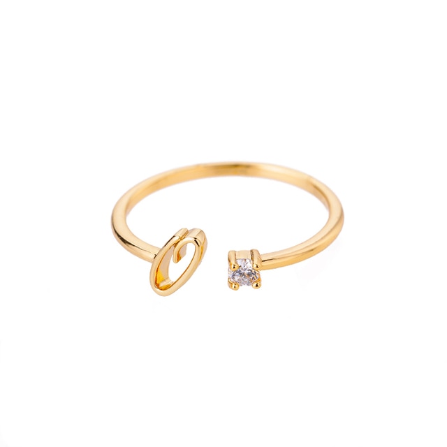 Anello lettera oro