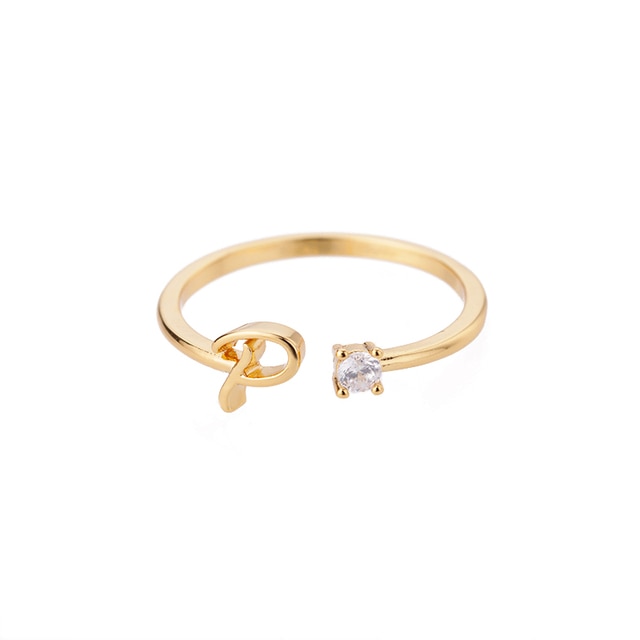 Anello lettera oro