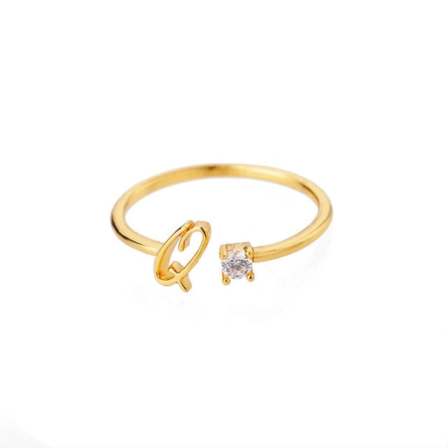 Anello lettera oro