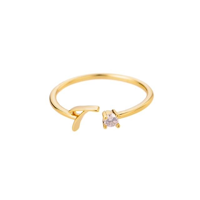 Anello lettera oro
