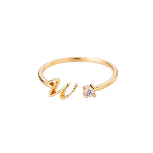 Anello lettera oro