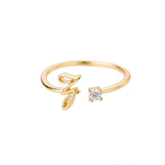 Anello lettera oro