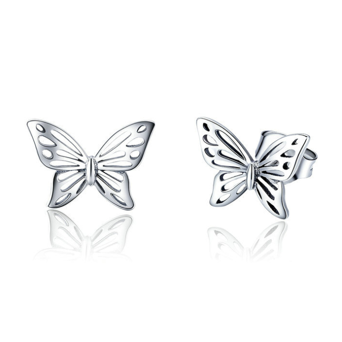 Elli Orecchini A Perno Donna In Argento 925 Placcato Oro Rosa, Tondi, Chiusura A Foro, Made In Germany - 2