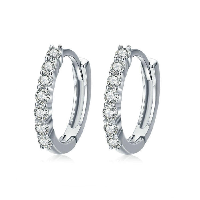 ORECCHINI In ARGENTO 925 RODIATO ORO BIANCO Con Gemme Multi Color 8053323050124