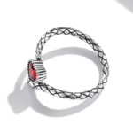 Anello Serpente Cuore Rosso - Foto 5
