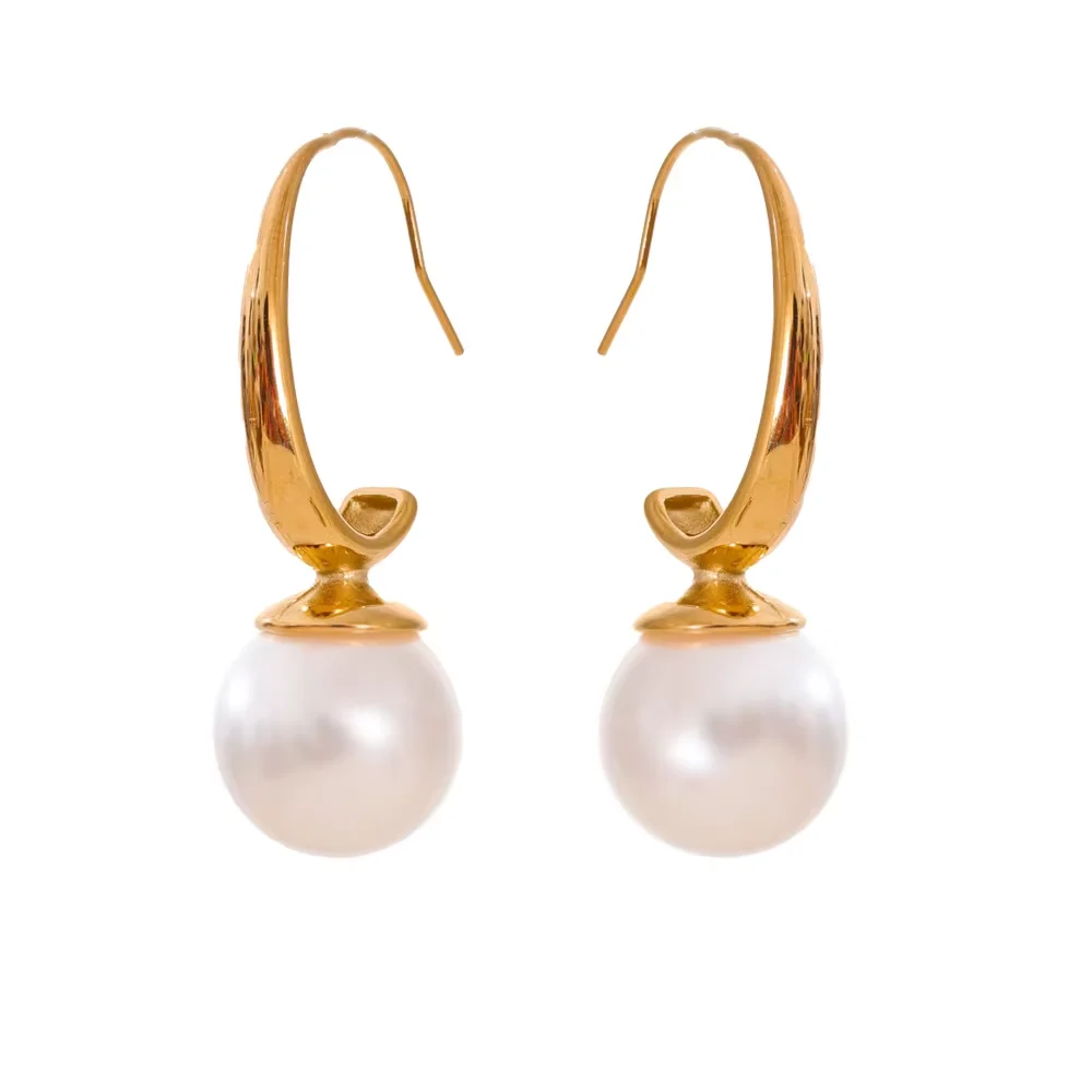 Orecchini a Cerchio Adelemoon - Perle Luminose di Stile - immagine 8