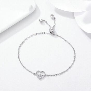 Cavigliera Donna Con Ciondolo Infinito E Cuore - Argento Sterling E Zirconia