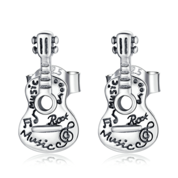 Orecchini Chitarre <titolo_esteso><span>Argento 925 placcato oro bianco</span></titolo_esteso>